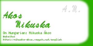 akos mikuska business card